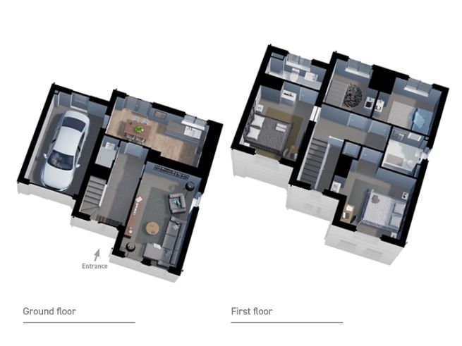 Floor plan, 4 bedroom house  - artist's impression subject to change